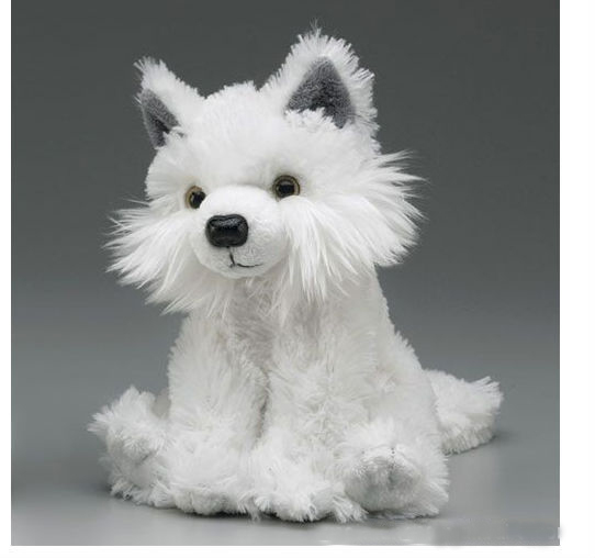 white wolf cuddly toy