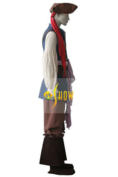 コスプレ衣装カリブの海賊キャプテンジャックスパロウハロウィーンパーティーコスプレ衣装販売のための問屋・仕入れ・卸・卸売り