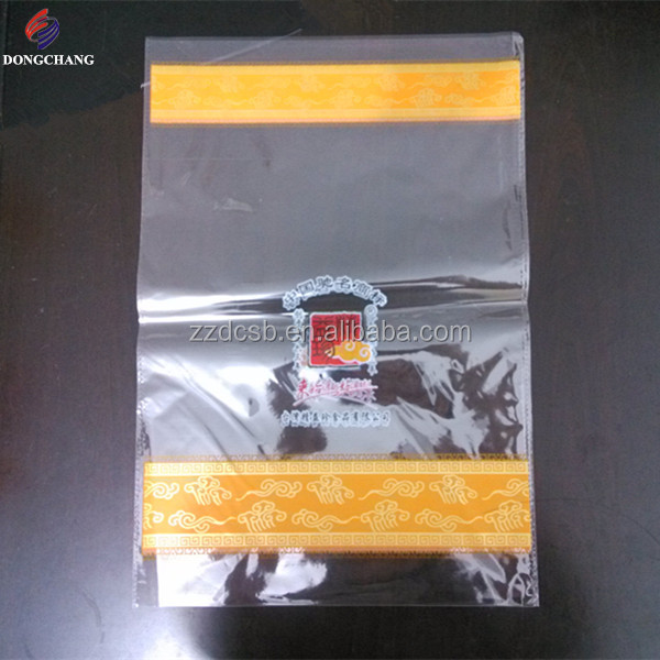 Custom printed plastic bopp bread bag with reinforced side sealing for bread packaging