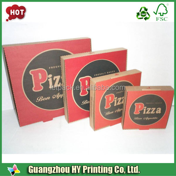 Cheap Standard Inch Custom Printed Corrugated Pizza Box