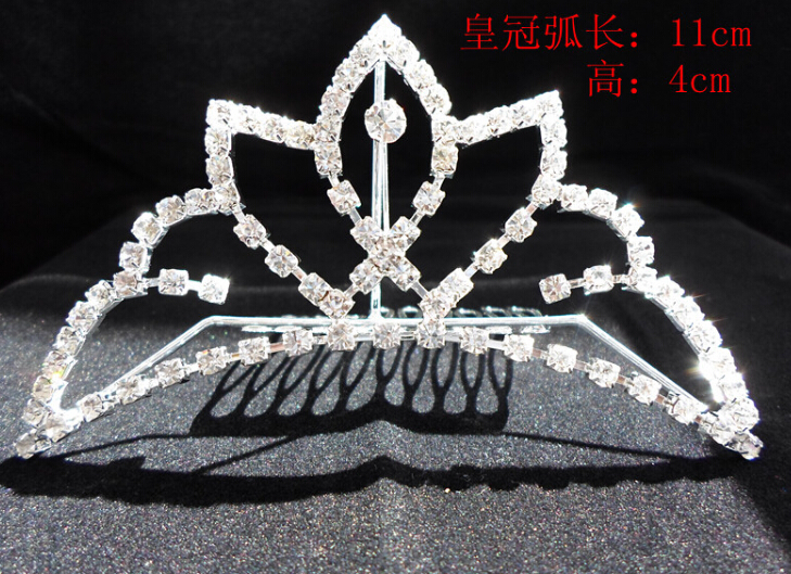 カスタムデザインのシルバーメッキ王冠の毛の櫛の結婚式やギフト用ダイヤモンドと仕入れ・メーカー・工場
