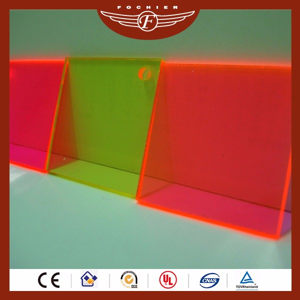 Anti-static Fluorescence color Poly PMMA Acrylic Sheet Cast