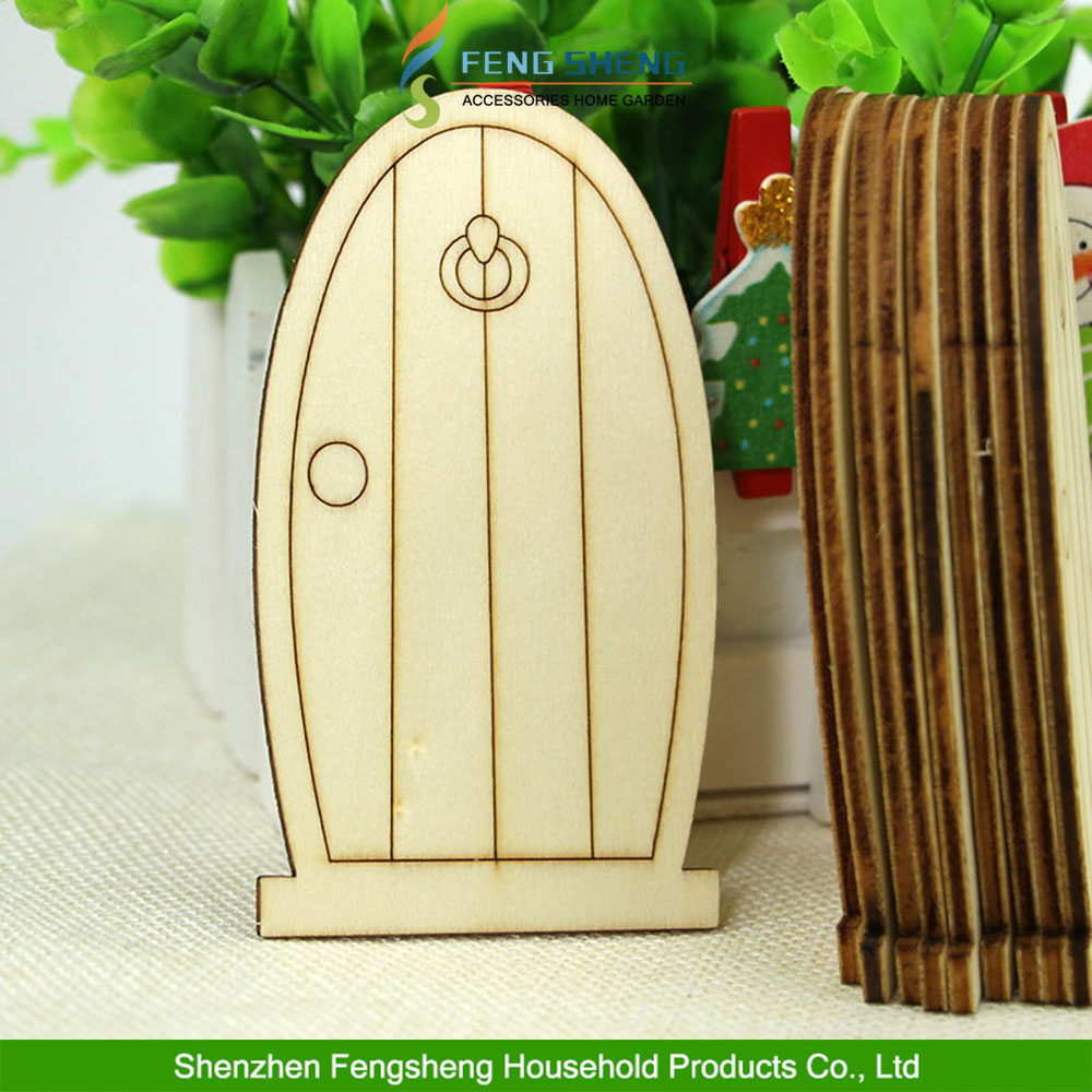 Ongeverfd plaque laser gesneden houten deuren fee faerie elf met ...