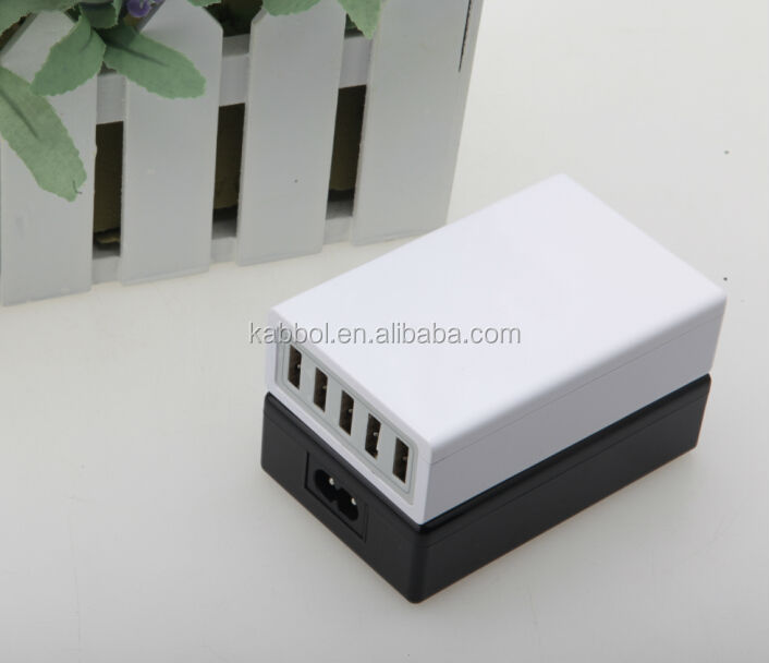 Kabbol50w5v10a5ポートusbデスクトップチャージャーusbウォールチャージャーw/sviwalプラグ用に設計されたリンゴとアンドロイド端末問屋・仕入れ・卸・卸売り