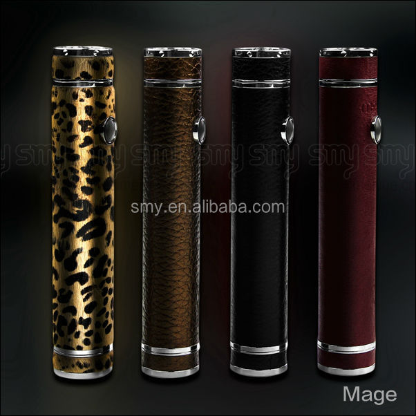Best vaporizer mechanical mod Mage vv mech vape mod from 3.7v to 6v with real leather cover special for richman