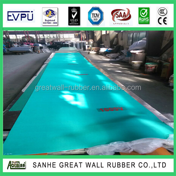 2mmx1.2mx10m anti-static rubber sheet roll with good elastomer rubber sheet made in Sanhe Great Wall