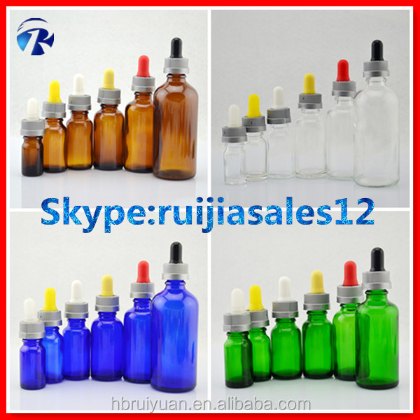 5ml、 10ml、 15ミリリットル、 20ml、 30ml、 50ml、 100ml緑のエッセンシャルオイルのガラス瓶問屋・仕入れ・卸・卸売り