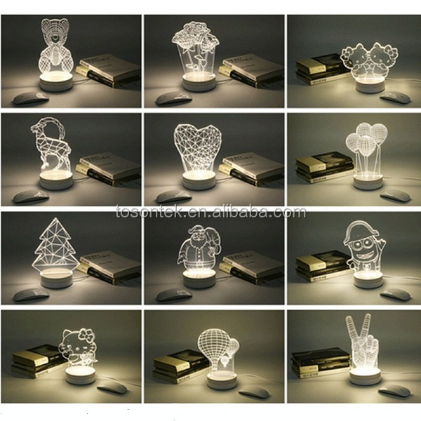 3d可視化ユニークなledナイト照明効果アメージング錯視家の装飾ランプとしてギフト仕入れ・メーカー・工場