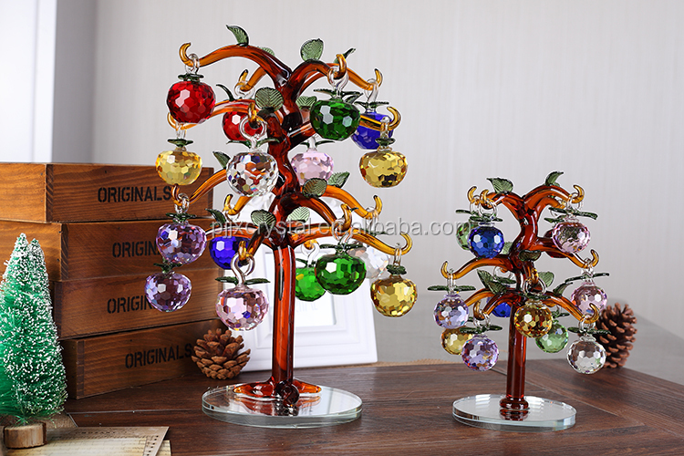 カラフルなクリスタル2015卸売装飾的なリンゴの木でクリスマスプレゼント仕入れ・メーカー・工場