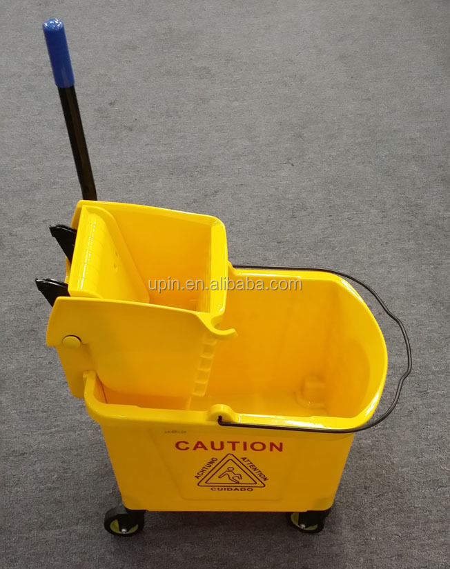 安い黄色のモップ絞り器付きバケツを36リットルup-062台所用問屋・仕入れ・卸・卸売り
