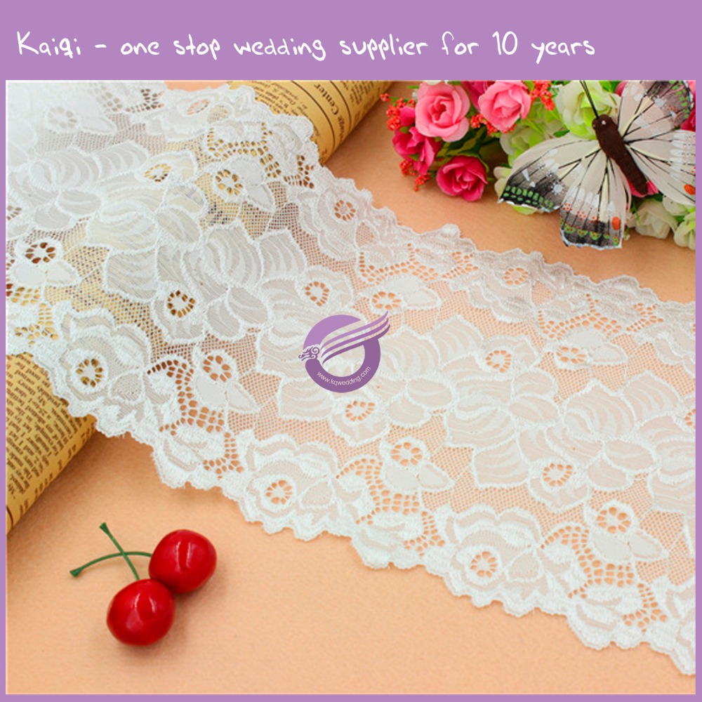 k8144 2016 hot selling embroidery wedding lace with bead for