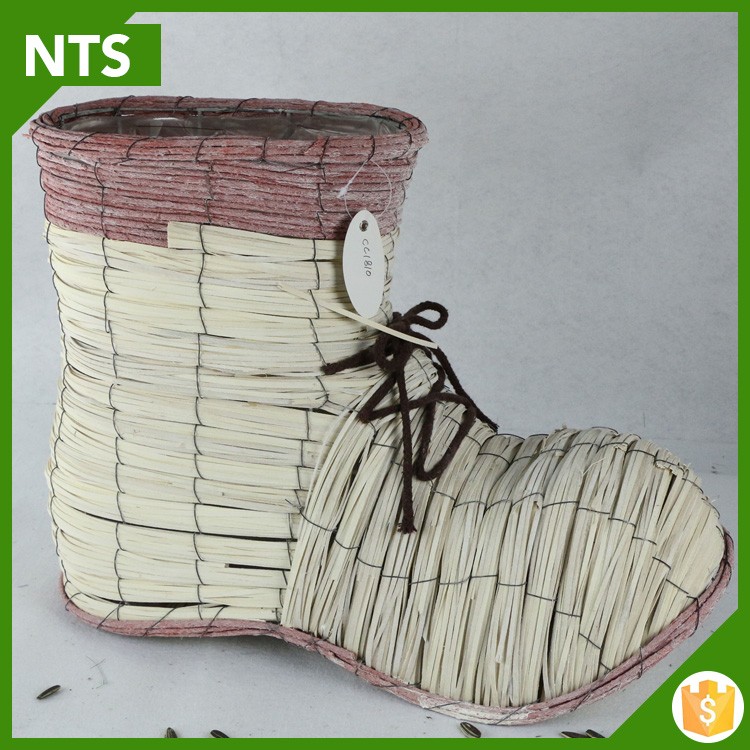 Nts オリジナル素材籐大きな靴形状ガーデン装飾仕入れ・メーカー・工場