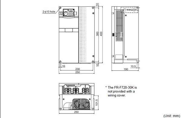 FR-F720-18.5K dimensions