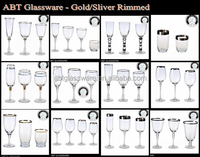 Unique design hand blow red wine glassware