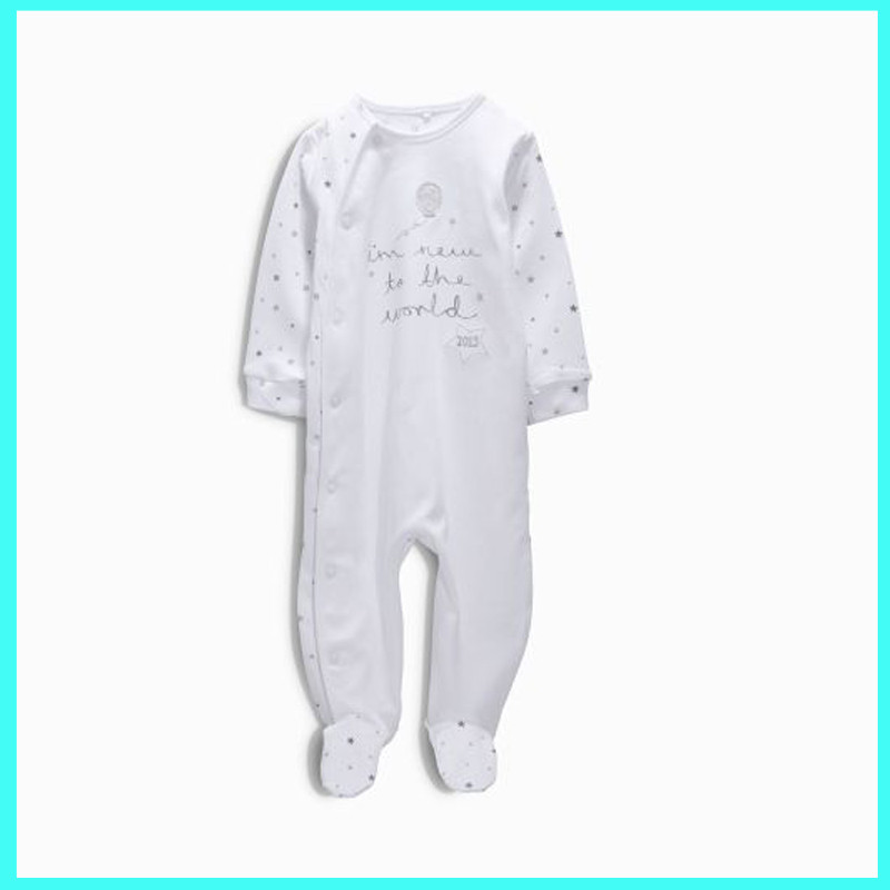 トップ品質安い幼児服ベビーロンパース白赤ちゃん枕木で足仕入れ・メーカー・工場