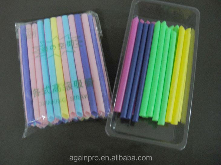 熱い販売の使い捨てpp藁青い面白いわら卸売プラスチックストロー問屋・仕入れ・卸・卸売り