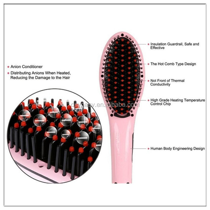 マジックヘアストレイテナーブラシでcermicプレート75ワットヘアアイロン最小温度80摂氏米国英国au euプラグ 問屋・仕入れ・卸・卸売り