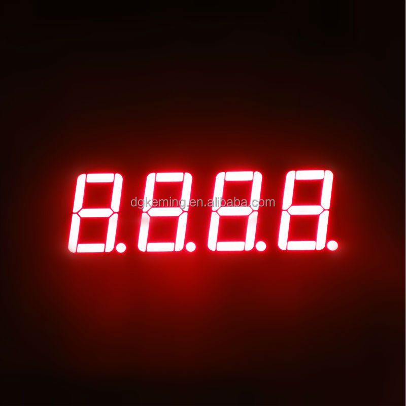 Red 0.5641inch four 4 quad digit led sign board