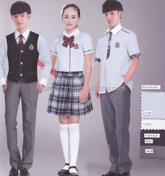 学校均一シャツ&スカート、子供学校制服卸売仕入れ・メーカー・工場
