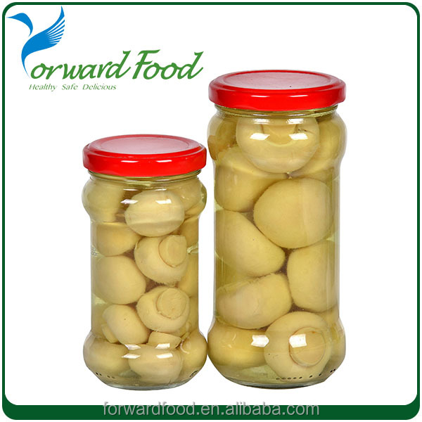 mushroom white button can in jar