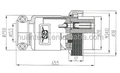 防水65.6mm35m-2a空気プラグコネクタメスプラグ仕入れ・メーカー・工場