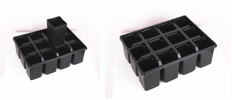 2014年熱い販売6穴黒psプラスチック製の栽培トレイ問屋・仕入れ・卸・卸売り