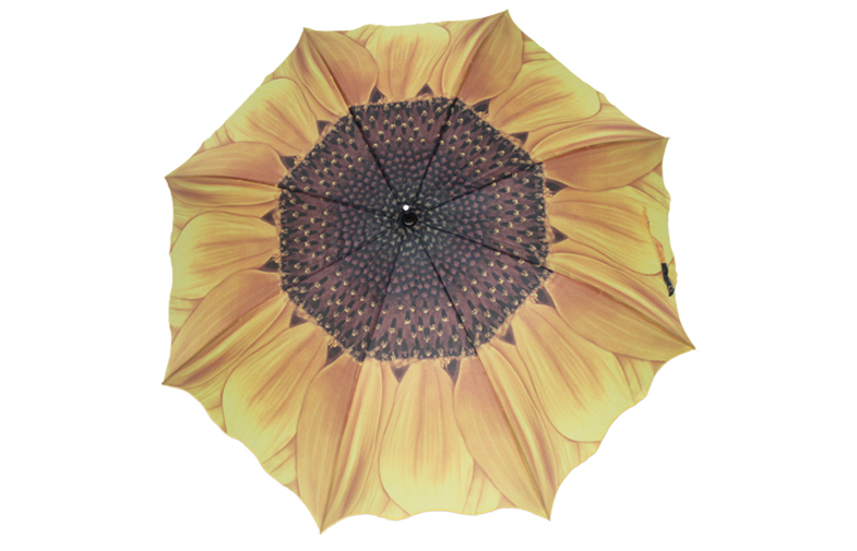 ファッション黄色の雨の傘/23インチ印刷企業のヒマワリ問屋・仕入れ・卸・卸売り