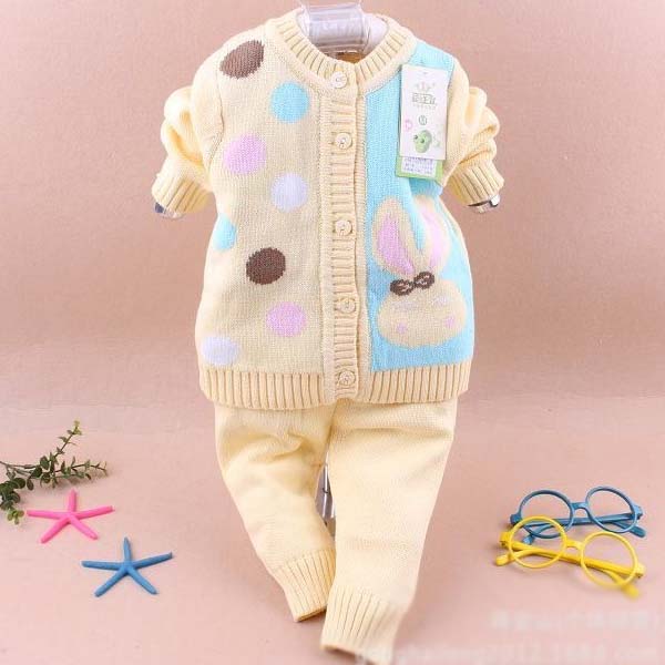 Tcss1029最新のデザインの赤ん坊のセーターセットの幼児2は- ピースセットカーディガンのセーターを編んだ問屋・仕入れ・卸・卸売り