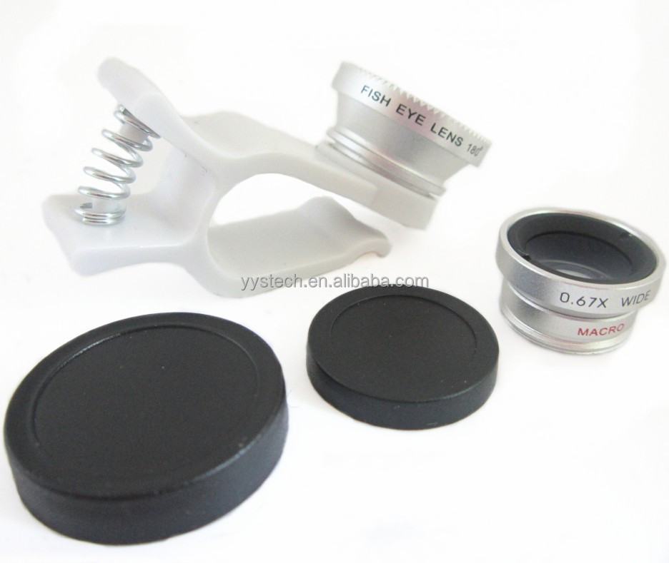 Fisheye Lens Camera Lens Universal Clip Lens for Iphone 4 s / 5s & Samsung with Fisheye Wide-angle Macro