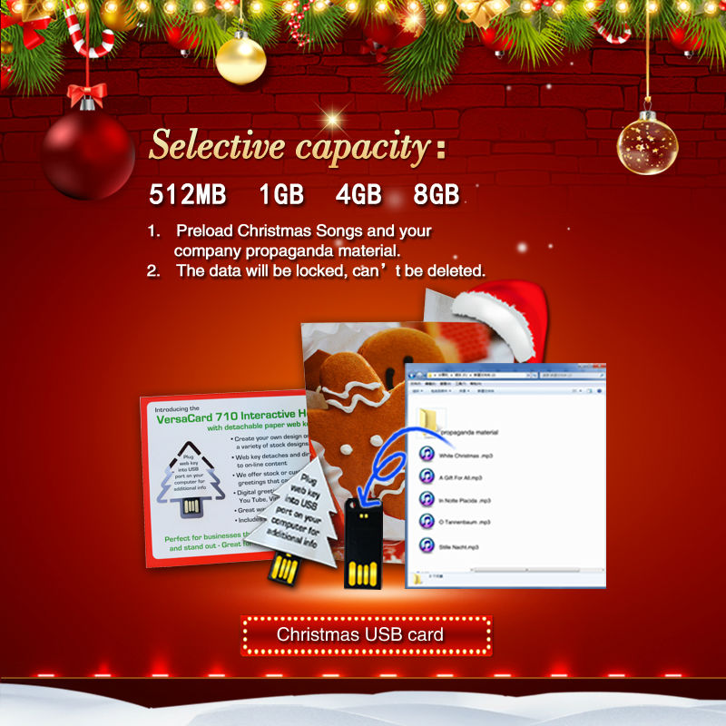 カスタマイズ可能な2014年最も創造的なクリスマスカード、 webkeyカードクリスマス中国のサプライヤー問屋・仕入れ・卸・卸売り