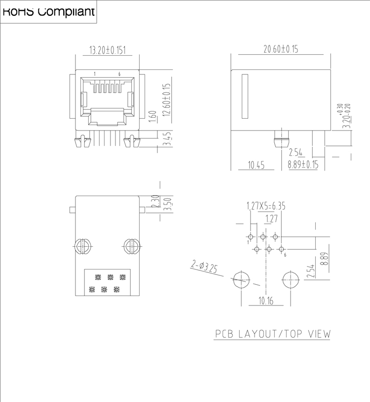 サイドエントリーr/a6p4crj11rj14pcbモジュラージャック仕入れ・メーカー・工場