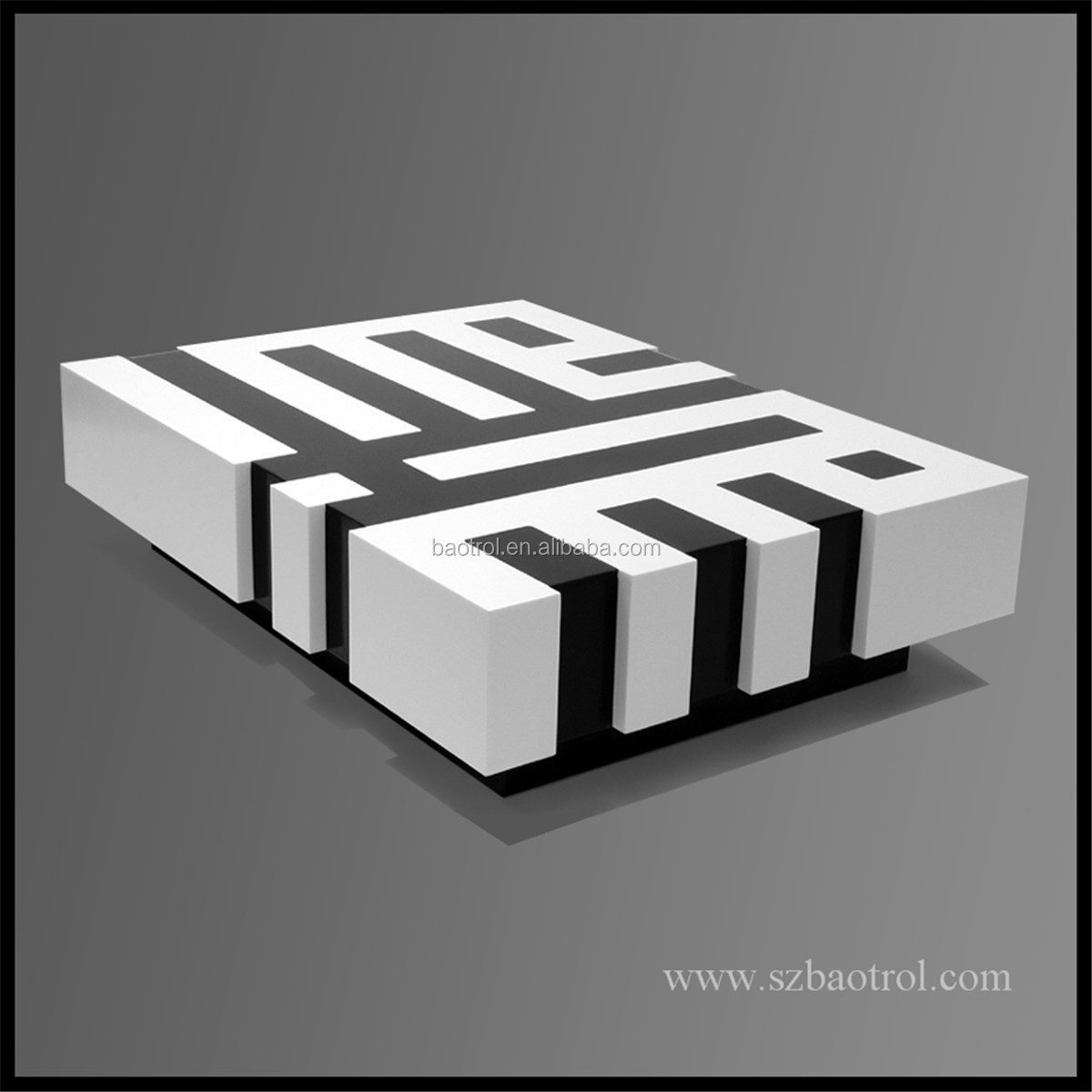 Nieuwste ontwerp zuiver wit theetafel marmeren blad thee tafel ...