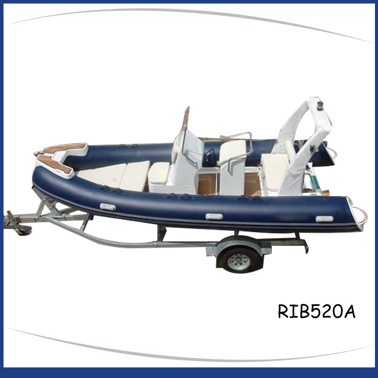 Blue_rigid_inflatable_boat_fiberglass_step_frp_roll_bar_teak-floor_RIB520A