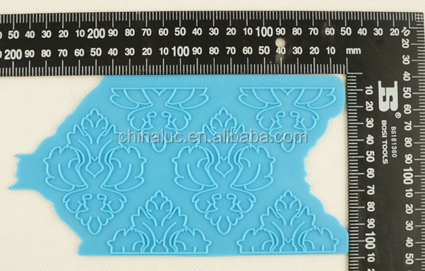 Damask 3D stencil arts crafts cake decorating projects mould silicone molds silicone onlay