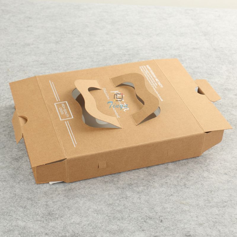ハンドル付き茶色のクラフト紙のピザの包装仕入れ・メーカー・工場