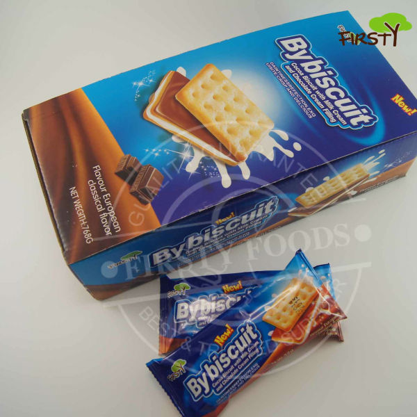 Bybiscuit 2 layers chocolate and milk filling