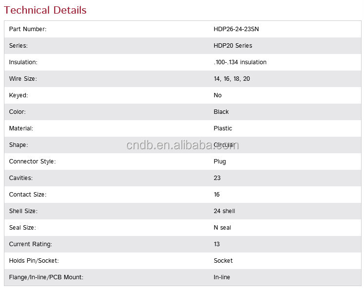 元米国te/ドイツコネクタhdp20系列23hdp26-24-23sn空洞仕入れ・メーカー・工場