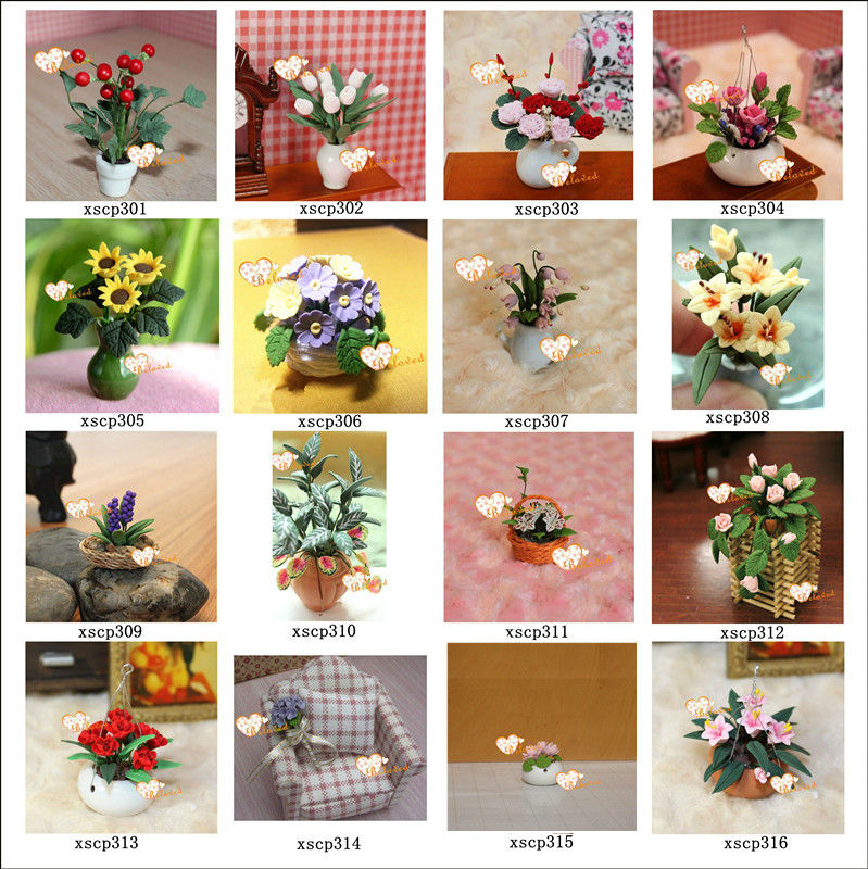 ドールハウスミニチュア1:12scale日本の粘土の花の人工粘土の花問屋・仕入れ・卸・卸売り