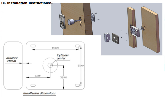 Security swipe card residential  entry door locks for residental entrance