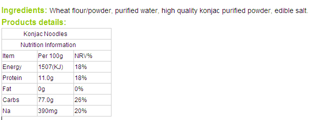 Konjac dried noodles,instant food