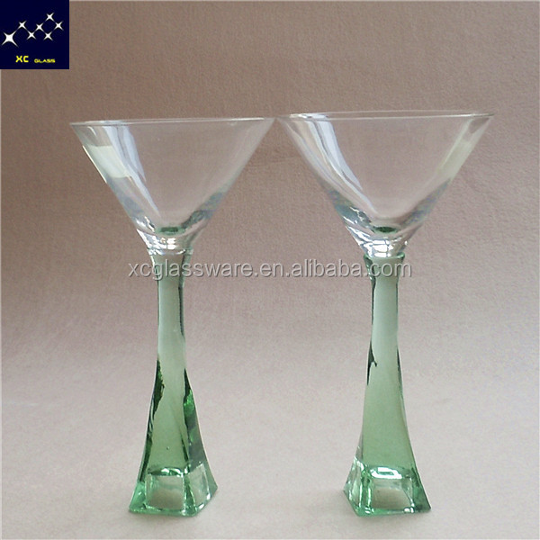 blue color bubble ball bottom martini glass, View ball bottom colored