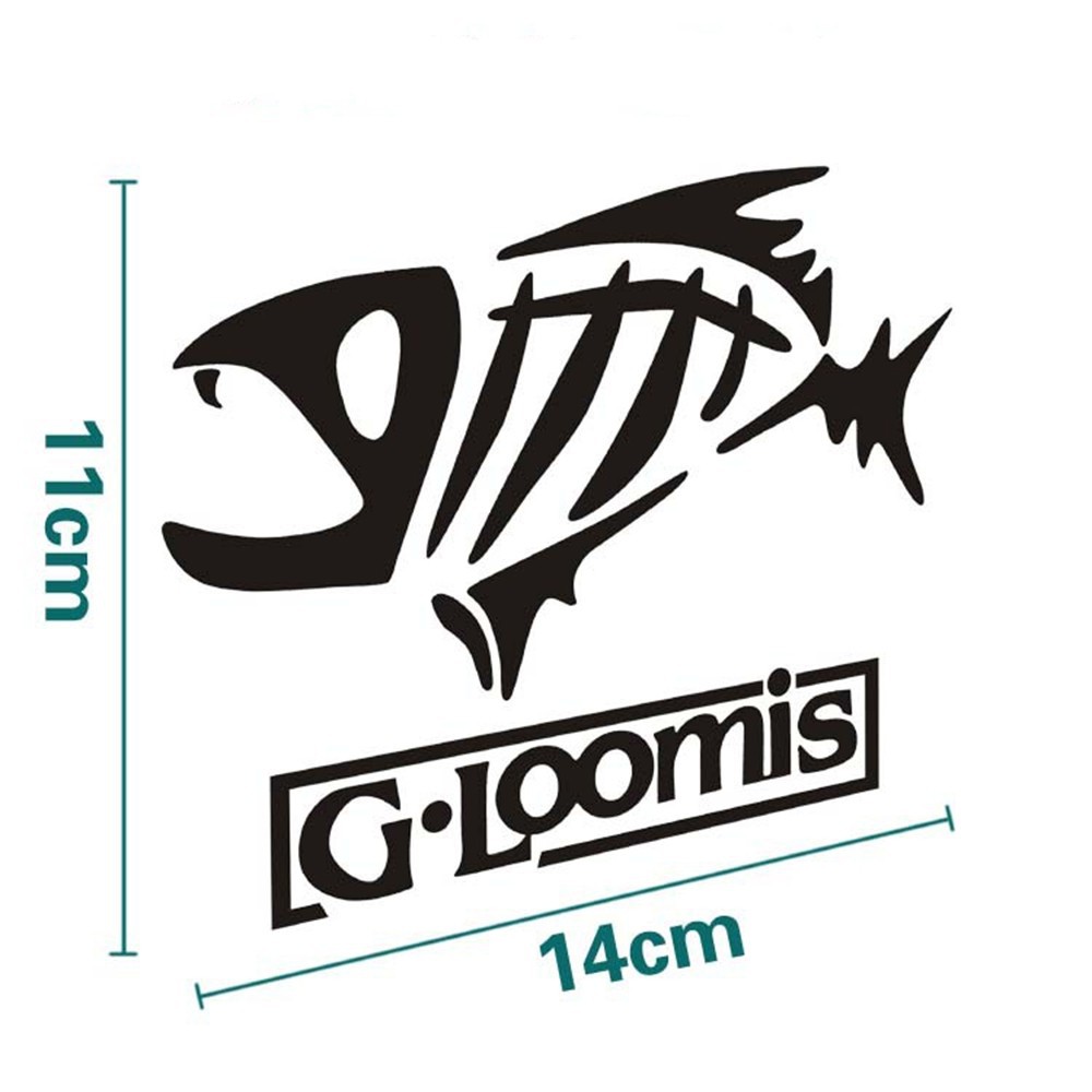 Gloomis Skeleton Fish Sea Life Stencil Fun Bumper Window Vinyl Decor Sticker