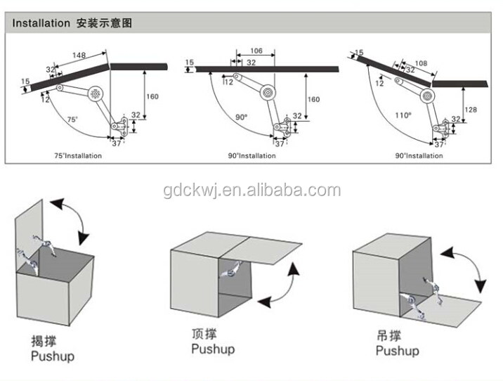 Kitchen Cabinet Door Stay Support Lid Stay Hinge Stay Open Hinge