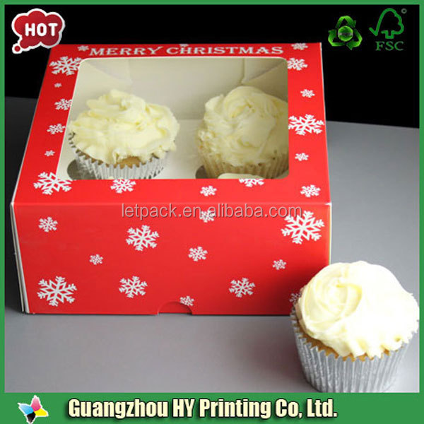 Luxury Custom Size Recyclable Art Paper Cupcake Box