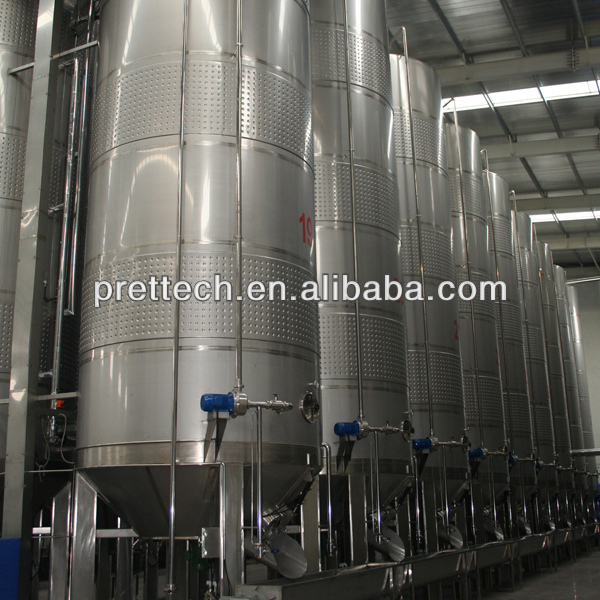large capacity conical dry red wine fermentation tank with insulation layer