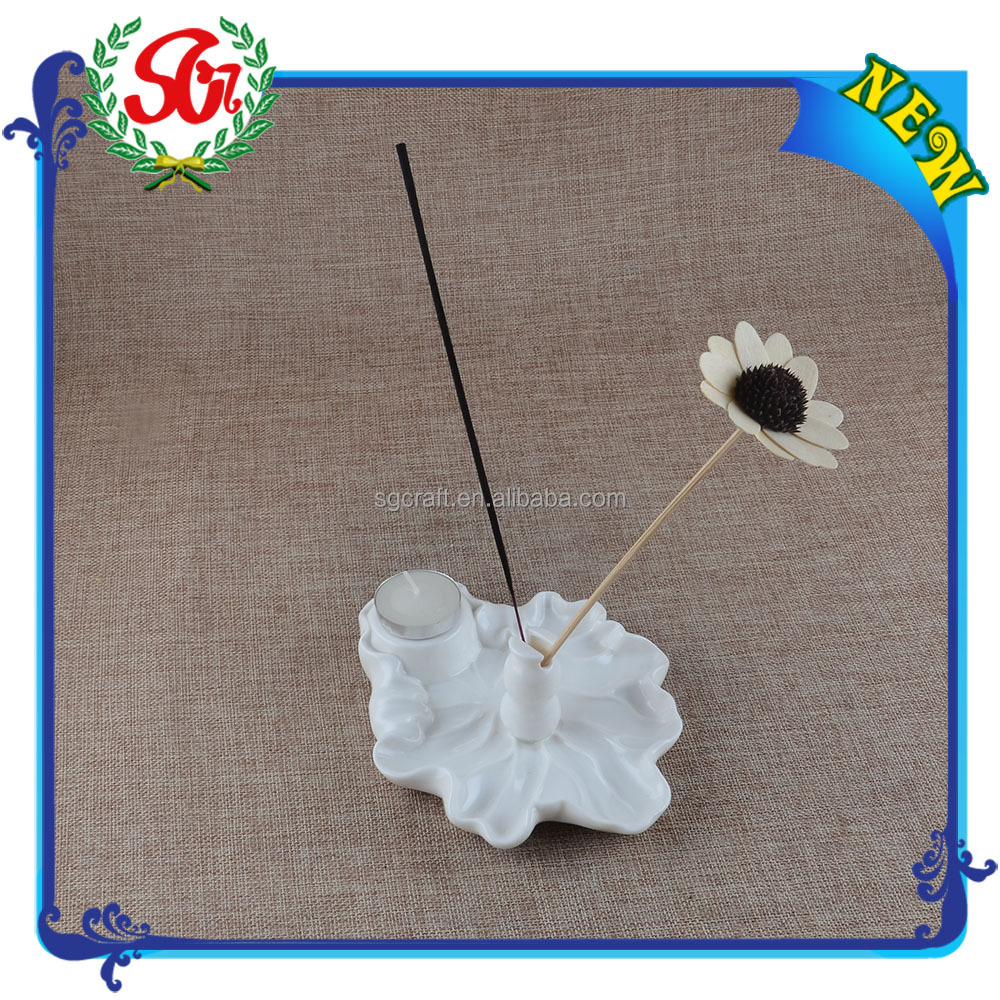 SGR177 2016白い花びら形状セラミック香アロマディフューザーオイルバーナー用アロマ仕入れ・メーカー・工場