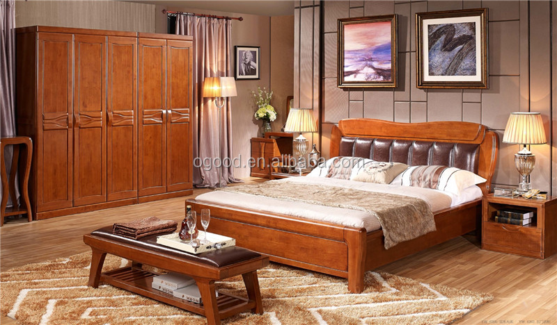 近代的ゴム純木の寝室の家具セット仕入れ・メーカー・工場