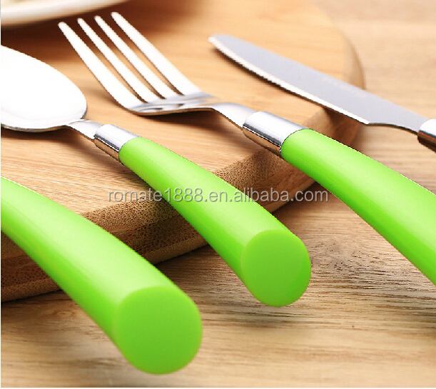 新しいカトラリーセットのためのサービス20pc5モダンな磨かれた赤いプラスチック製のハンドル食器問屋・仕入れ・卸・卸売り