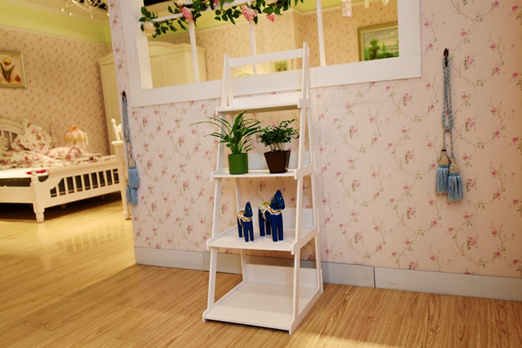高品質の庭の装飾の花の棚折りたたみ式スタンドのデザインシェルフ木製はしご仕入れ・メーカー・工場