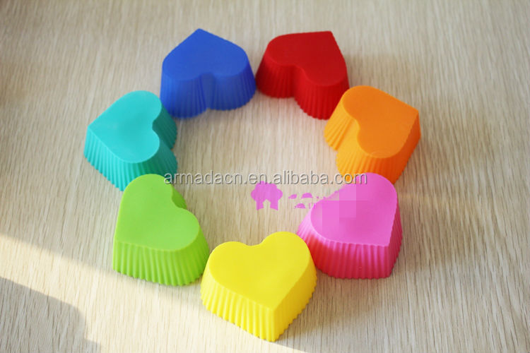2014 FDA & LFGB standard high quality heart shaped silicone lace molds for cake decorating